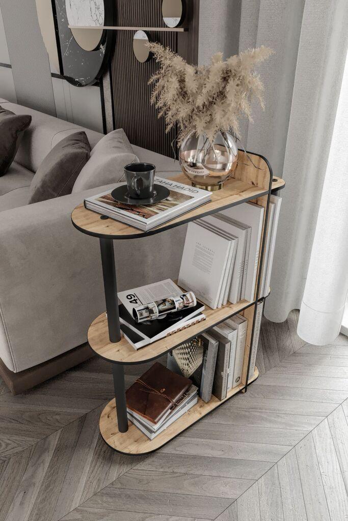 Hanah Home Polica za knjige Kaiteki, 24x82x8 cm, Boja hrasta