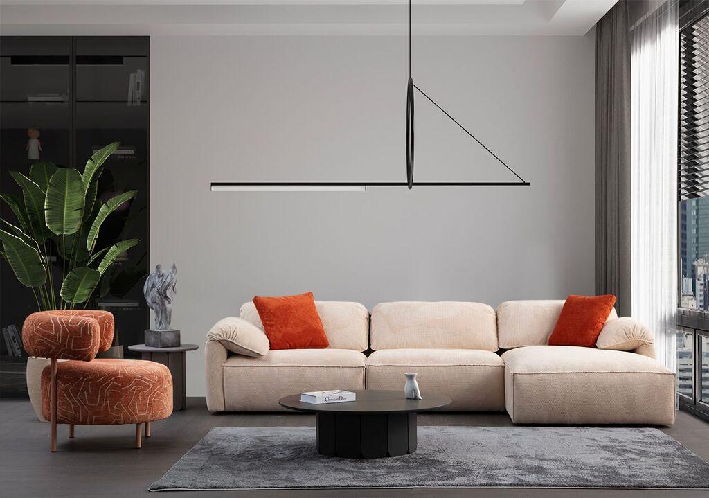 Atelier del Sofa Ugaona garnitura Flamingo, 335x170 cm, Krem