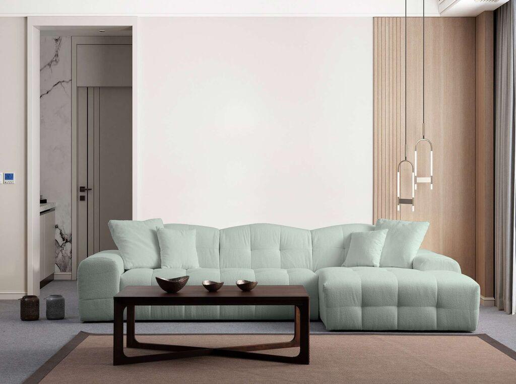 Atelier del Sofa Ugaona garnitura Pescara, D ugao, 316x165 cm, Zelena