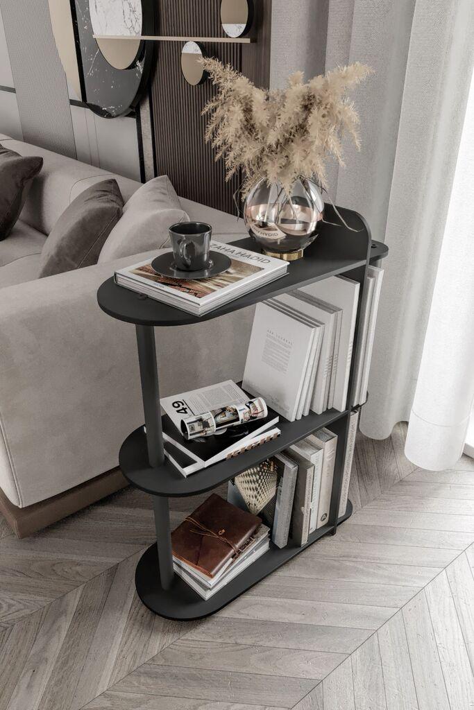 Hanah Home Polica za knjige Kaiteki, 24x82x8 cm, Crni