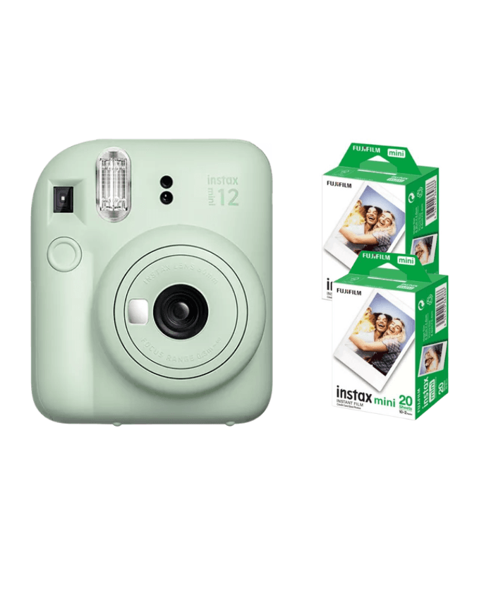 FujiFilm Fotoaparat Instax Mini 12 Mint Green Bundle + 2 filma