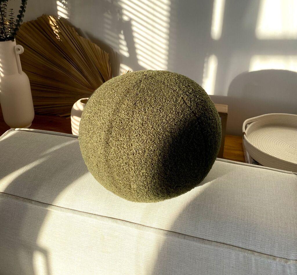 Aberto Design Ukrasni jastuk Teddy Top 25, 25 x 25 x 25 cm, Kaki