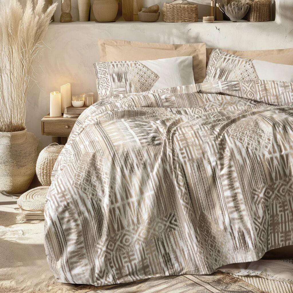 DekorDom Set posteljine Amara, 200x200 cm, 3 komada, Krem