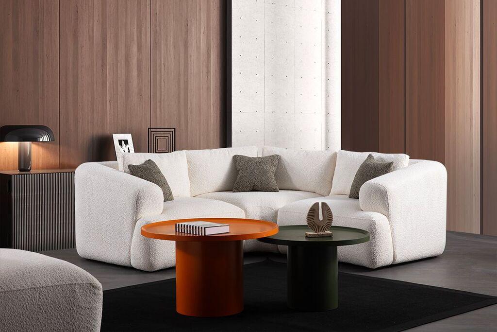 Atelier del Sofa Ugaona garnitura Sofia, 205x205x85 cm, Bela