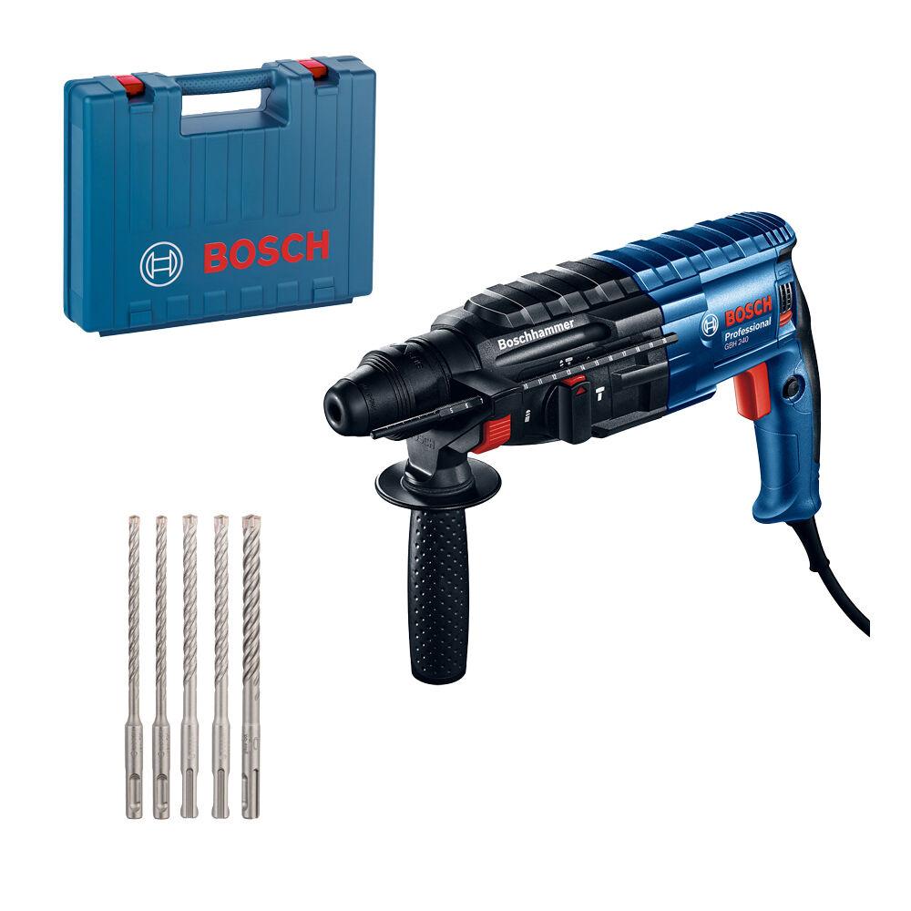 Bosch Elektro-pneumatski čekić za bušenje GBH 240 Professional SDS Set burgija, 790W, 0615990M99