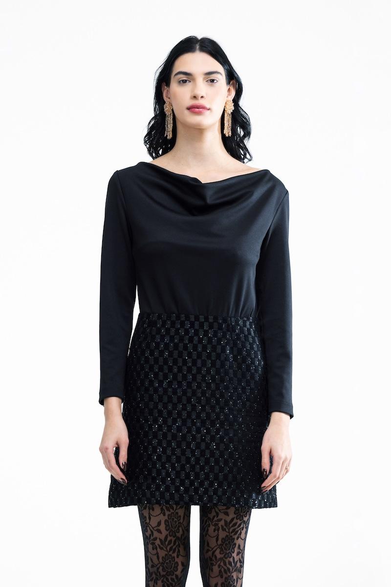 LAPPA woman MASHA Ženska mini haljina, Crna