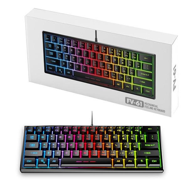 FOREV Gaming tastatura FV-61 RGB, Crna