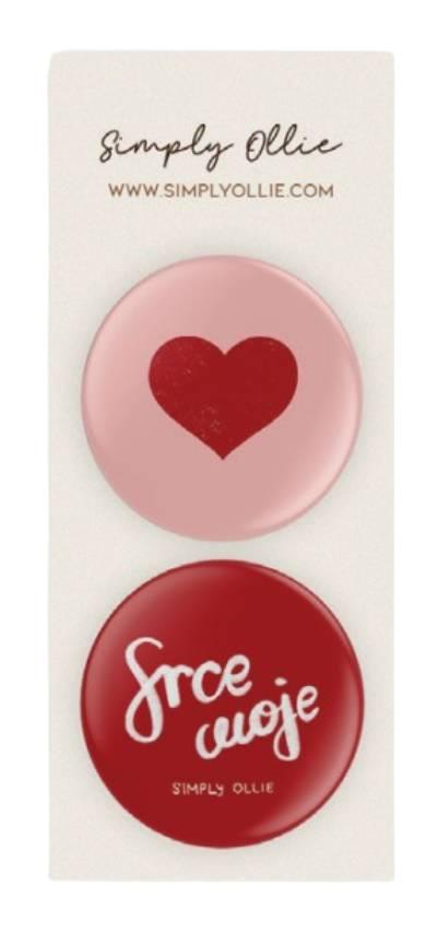 Simply Ollie Set bedževa Srce moje