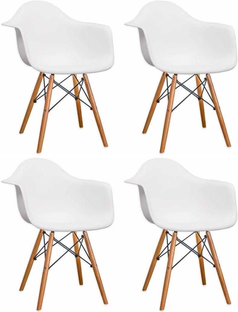 BOLZZ Set 4 stolice Modena, Bele