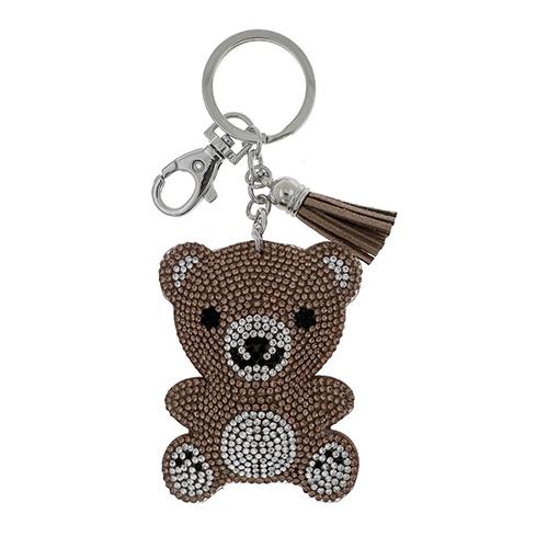 STATOVAC privezak, plišani medved, blistav, 711925, braon