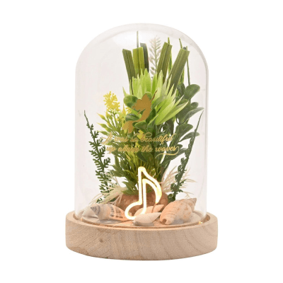 Widdop & Co. Stona dekoracija Disney, Pastel Princess Floral, The Little Mermaid, Ariel, In A Cloche With Neon Light