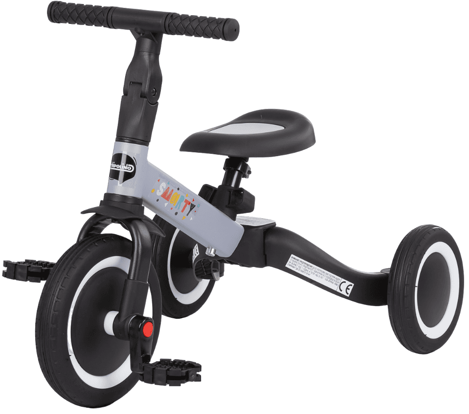 Chipolino Tricikl za decu Smarty, 2u1, Sivi