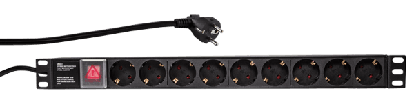 A4N Produzni kabl sa zastitom 9 uticnica 16A, PDU 1U, aluminium sa zastitom, 2m (3)