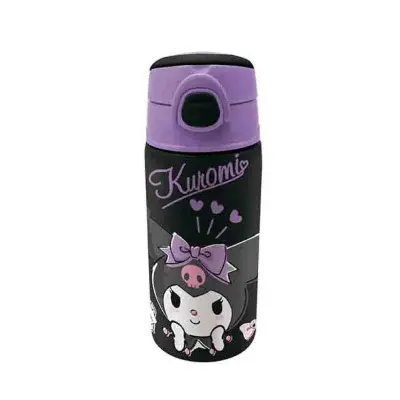 Flaša za vodu Kuromi, PVC, 500ml, Crna