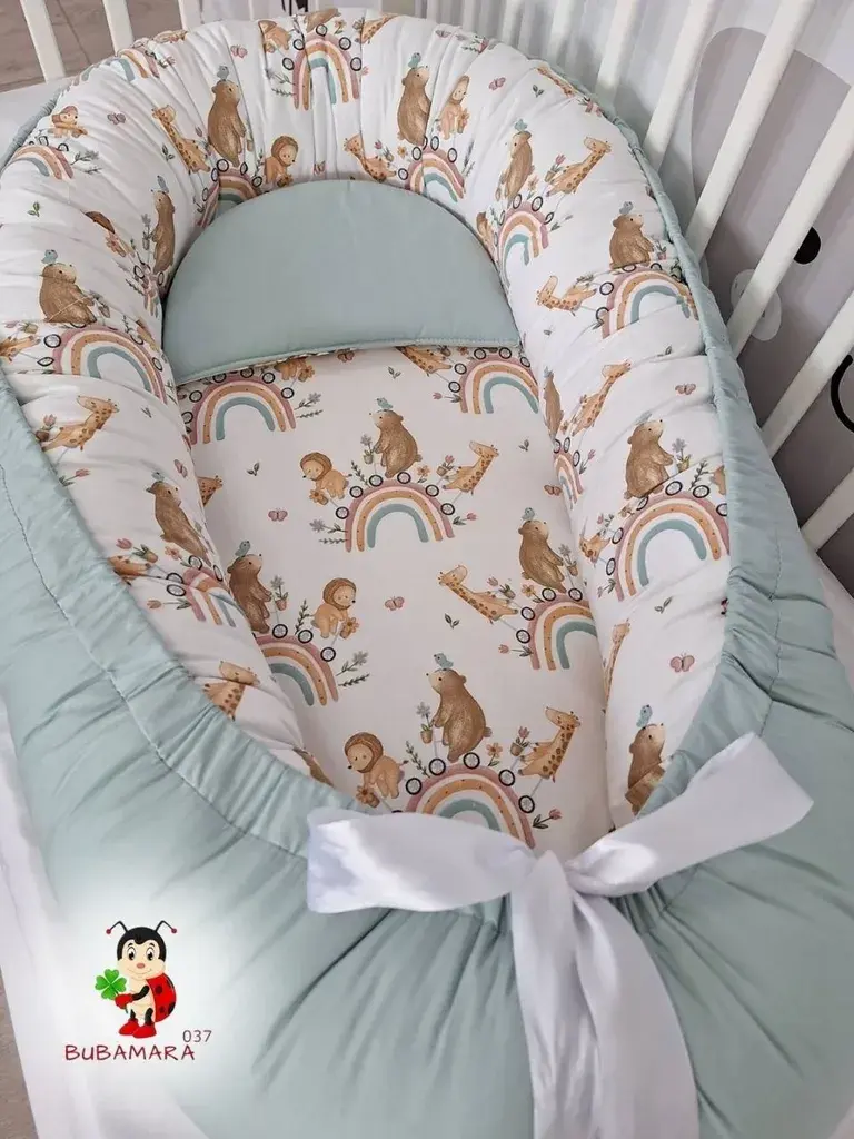 Bubamara037 Gnezdo za bebe Družina, Svetlozeleno