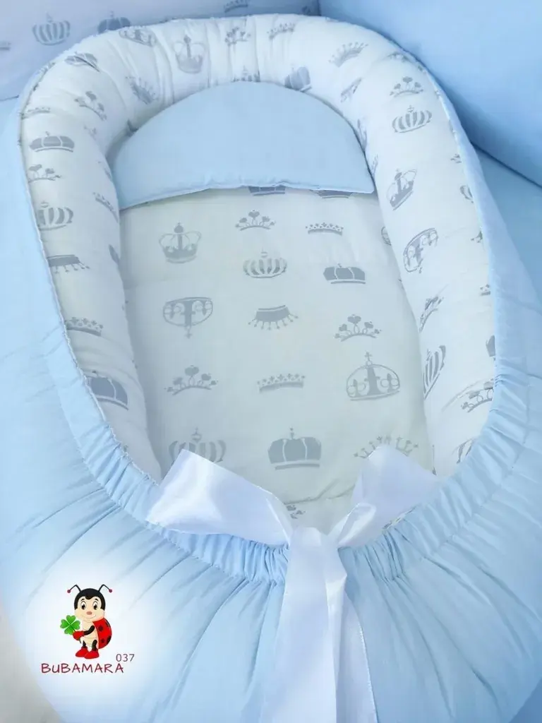 Bubamara037 Gnezdo za bebe Srebrne krune, Svetloplavo