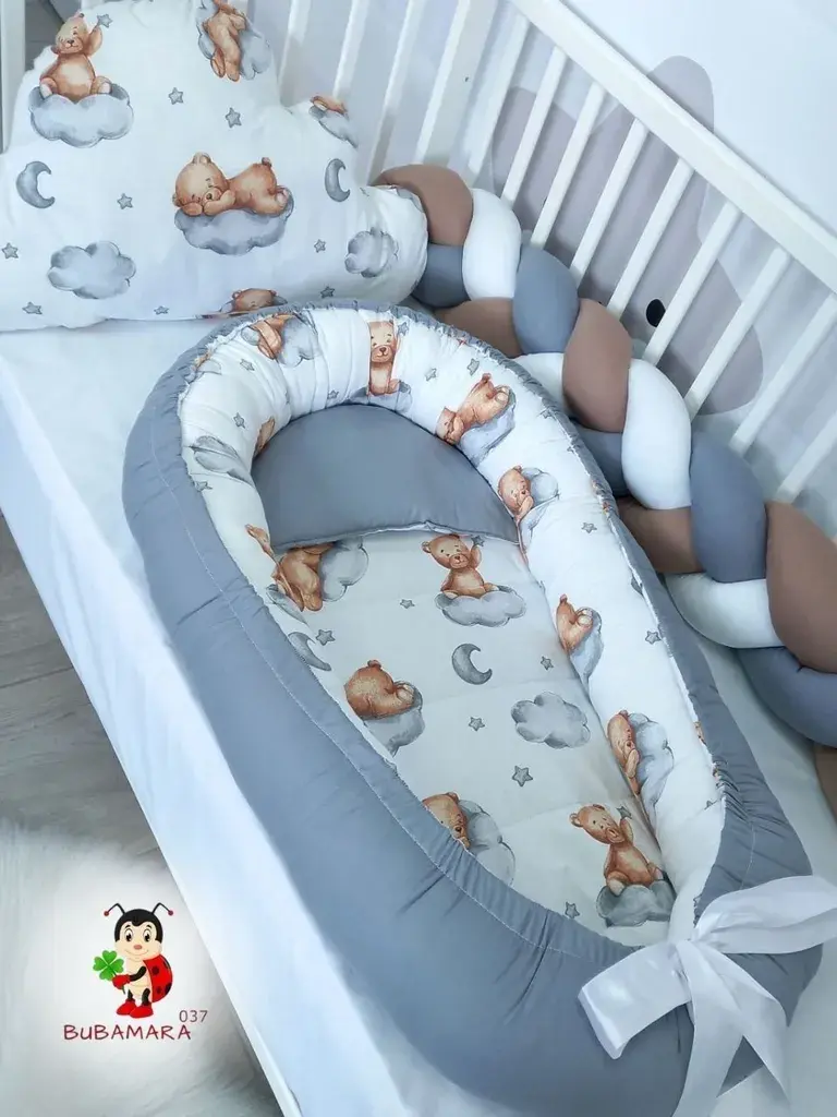 Bubamara037 Gnezdo za bebe Meda na oblaku, Sivo