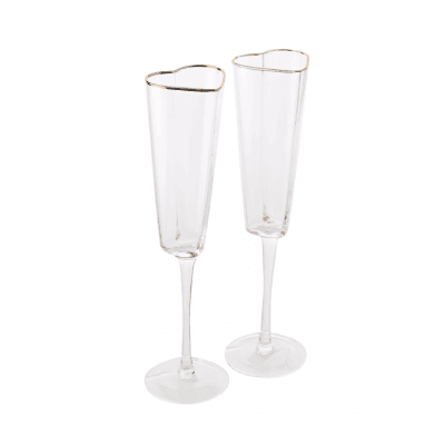 Widdop & Co. Čaše set Amore, Heart Shaped, Flute, 2 komada