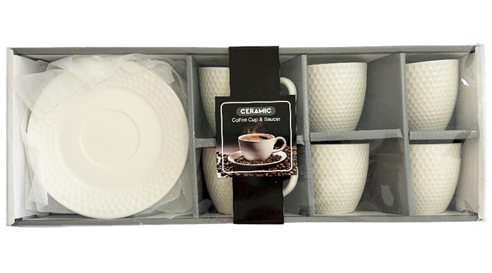 Asch Set keramičkih šolja sa tacnom 3972, 6 komada, 250ml, Bež