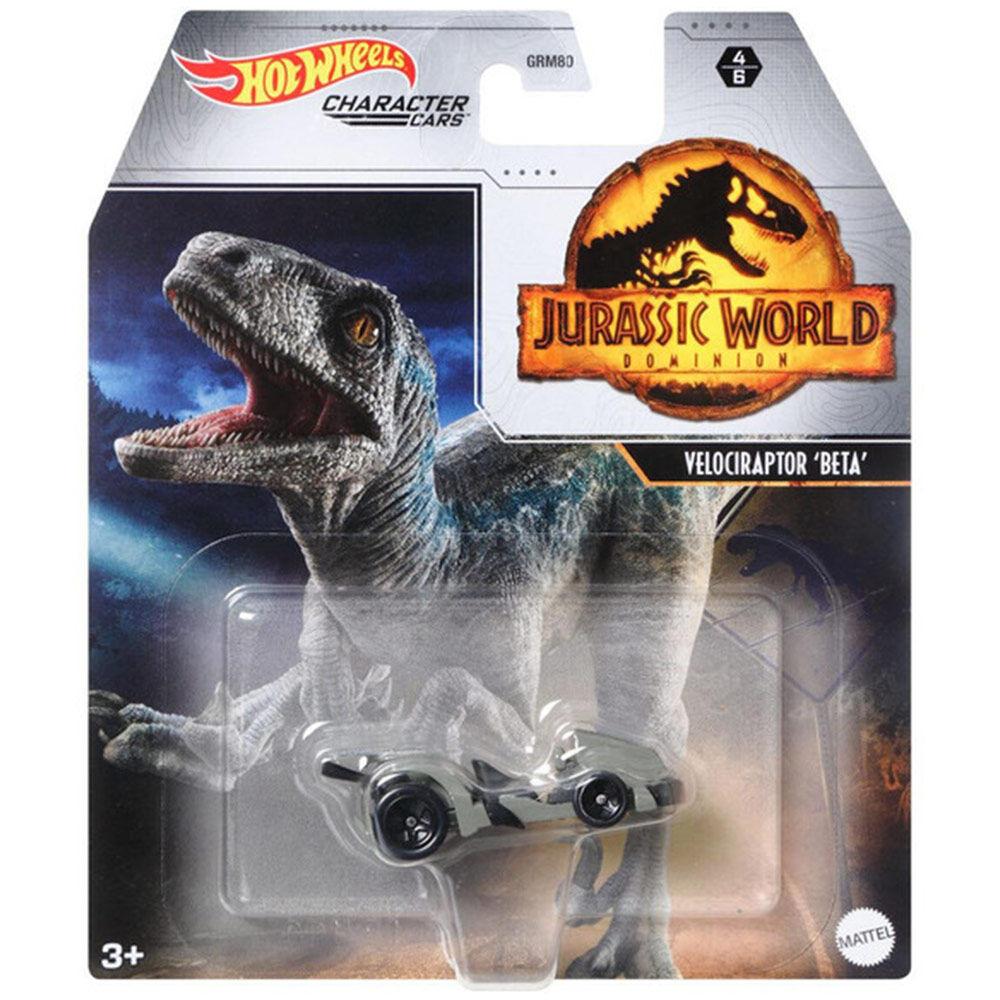 Hot Wheels Metalni autić Jurassic World Velociraptor beta, Sivi