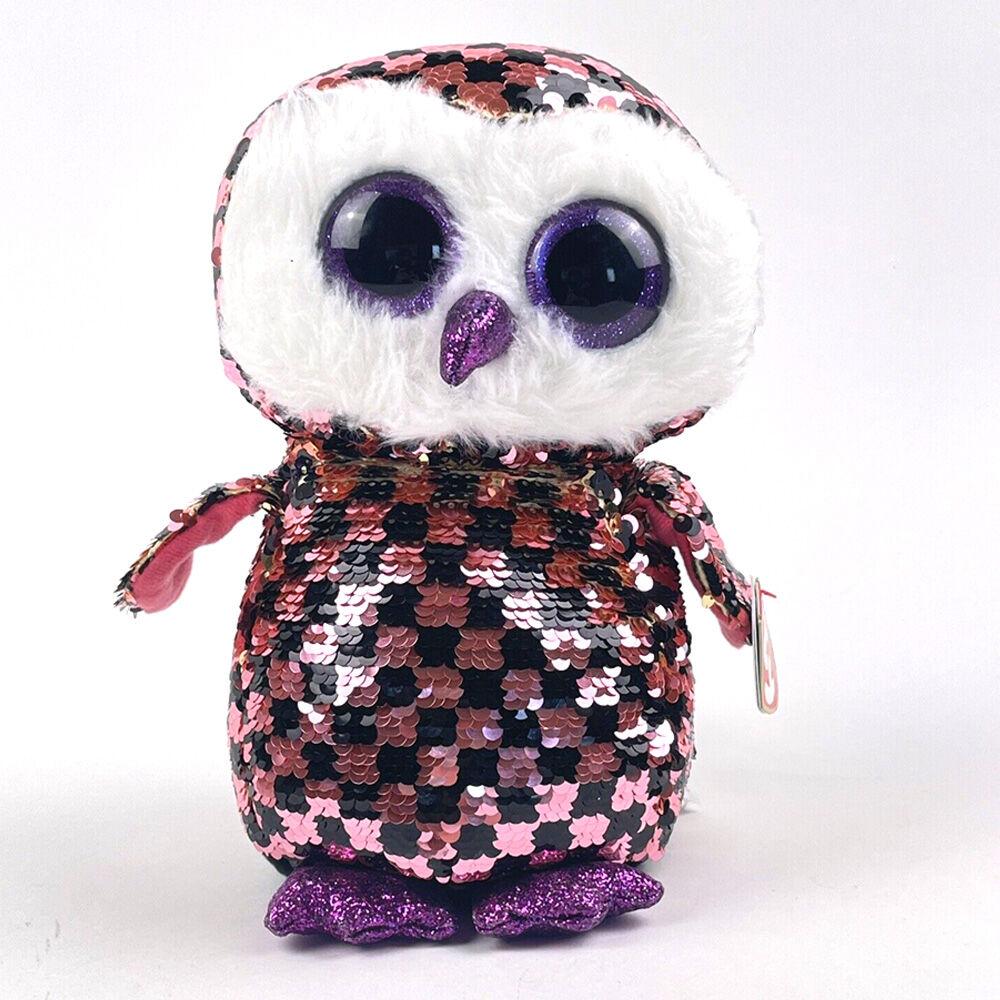 TY Plišana igračka Sova, Roze-crna