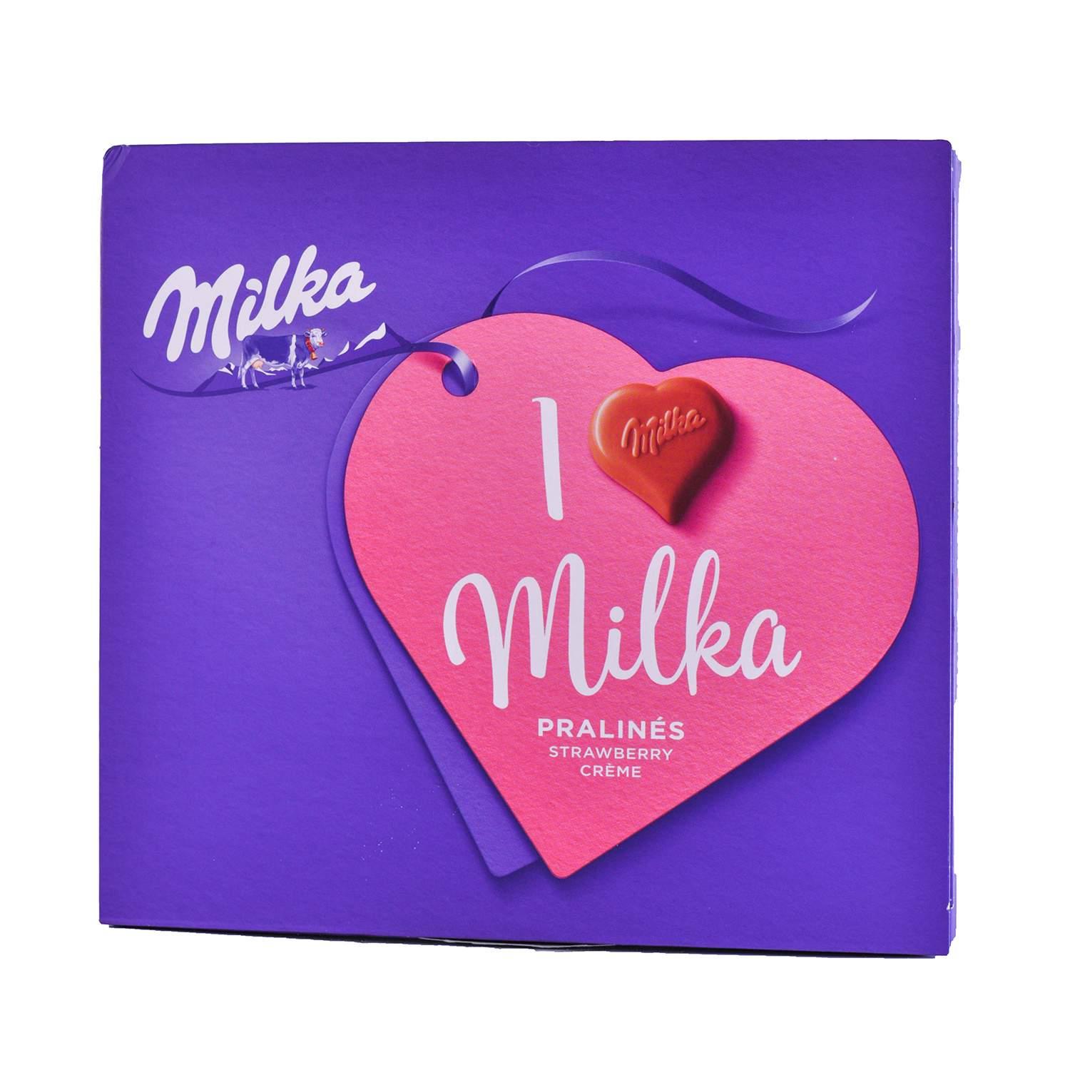 Milka Bombonjera I Love Milka, Jagoda i mlečni krem, 110g