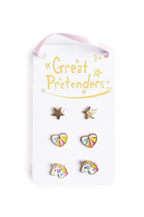 Great Pretenders Set minđuša Veseli ukrasi, 3 para