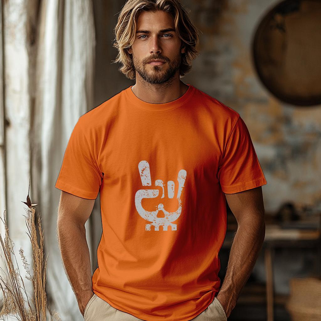 Camiseta Majica sa štampanim printom Cam 816, Muška, Narandžasta