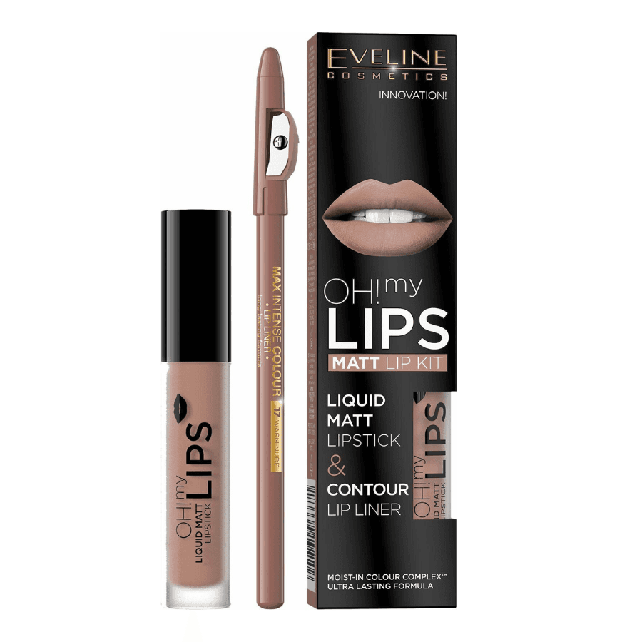 Eveline Tečni mat ruž i olovka za usne Oh! my Velvet Lips 01 Neutral Nude