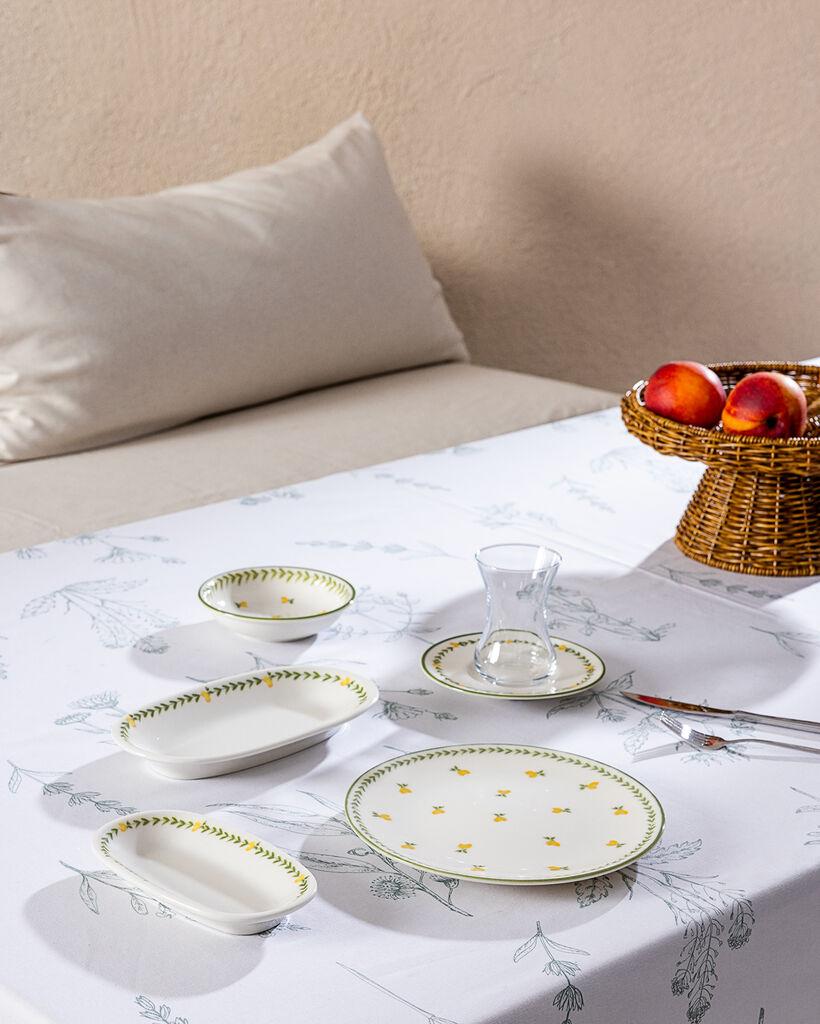 Madame Coco Set tanjira za serviranje doručka Camille, 26 delova, Beli