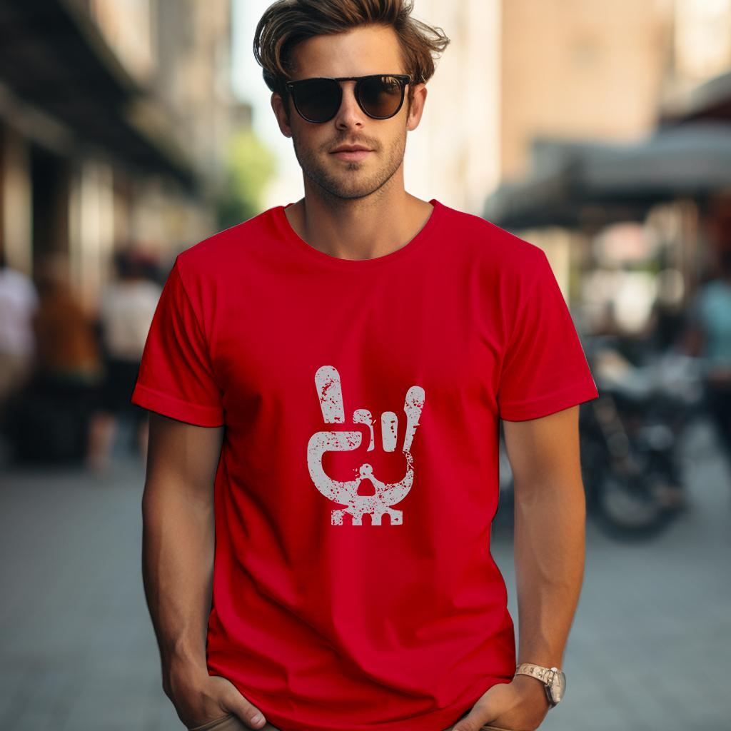 Camiseta Majica sa štampanim printom Cam 816, Muška, Crvena