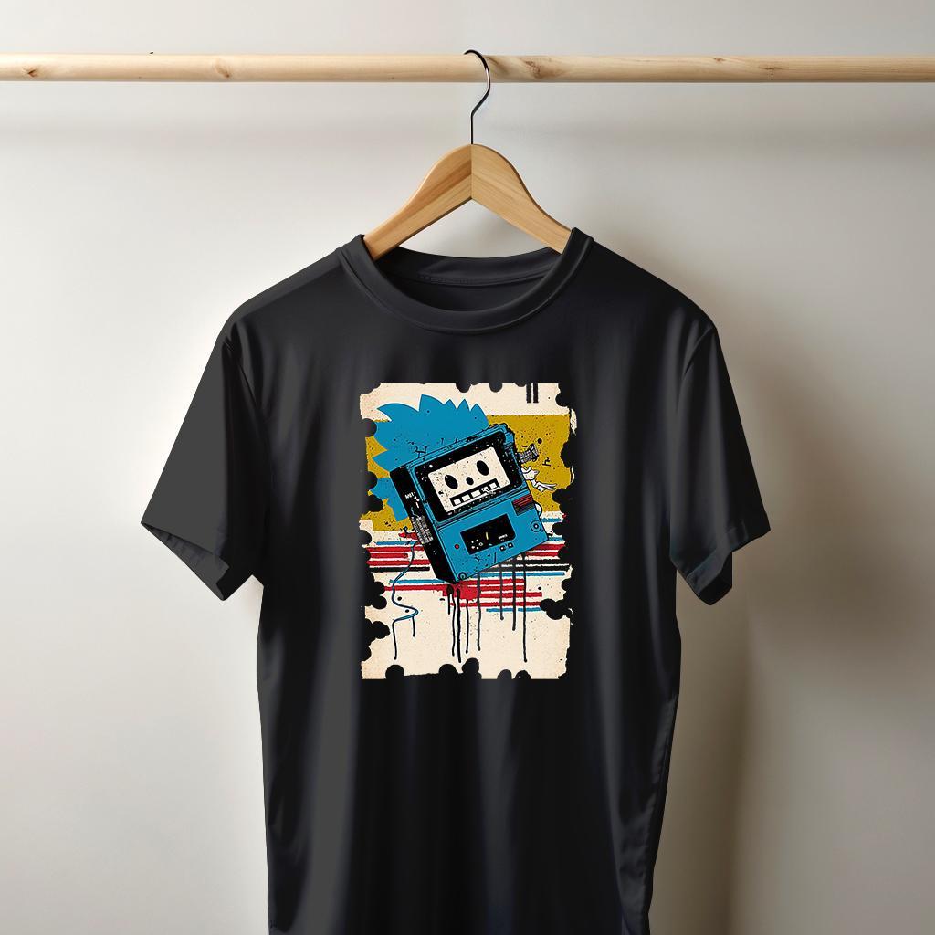 Camiseta Majica sa štampanim printom Cam 807, Muška, Crna
