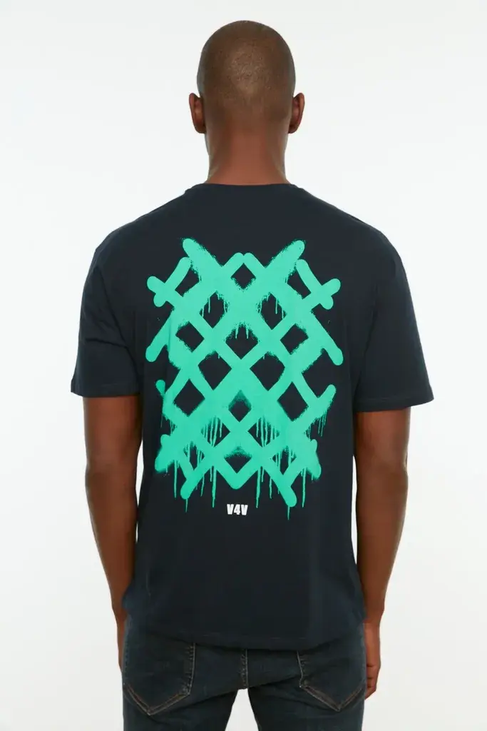 Trendyol Muška majica Tmnss20Ts1036, Tamnoplava