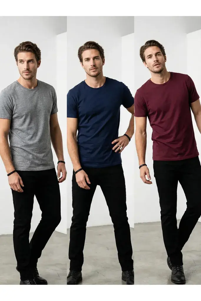 Trendyol Muški set majica TMNSS19BO0007, Višebojni