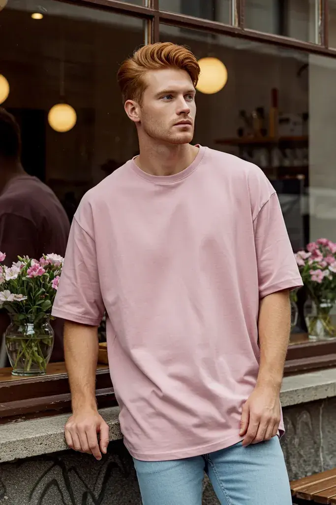 Trendyol Muška majica Tmnss22Ts0318, Roze