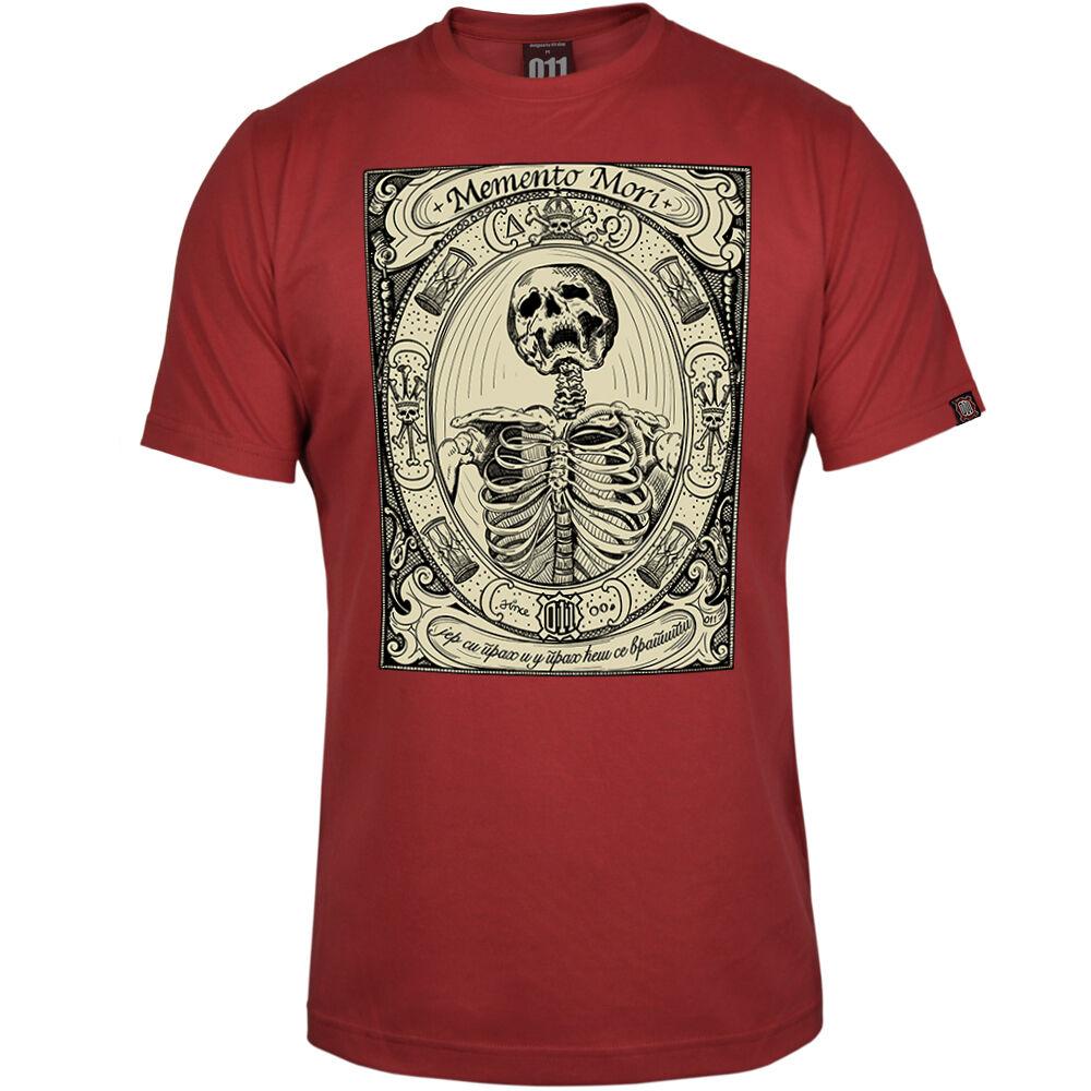 Muška majica kratkih rukava Memento Mori, Crvena