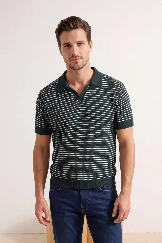 Trendyol Muška majica Tmnss23Po00026, Zelena