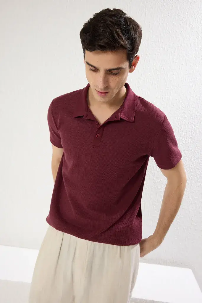 Trendyol Muška majica Tmnss20Po0002, Ljubičasta