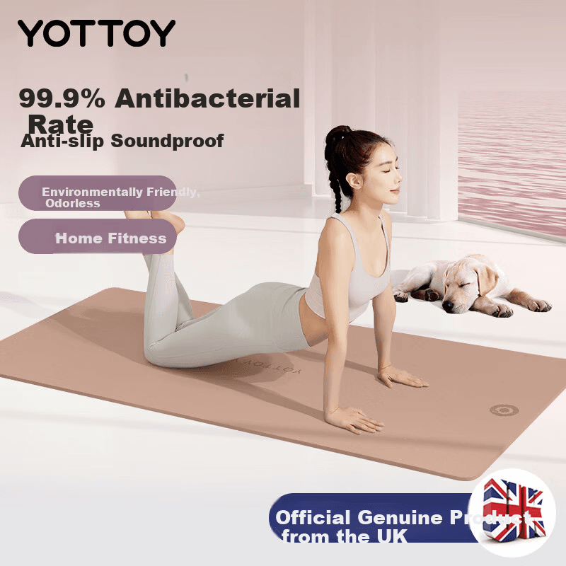 Yottoy Prostirka za jogu, 185x68cm, Prljavo roze