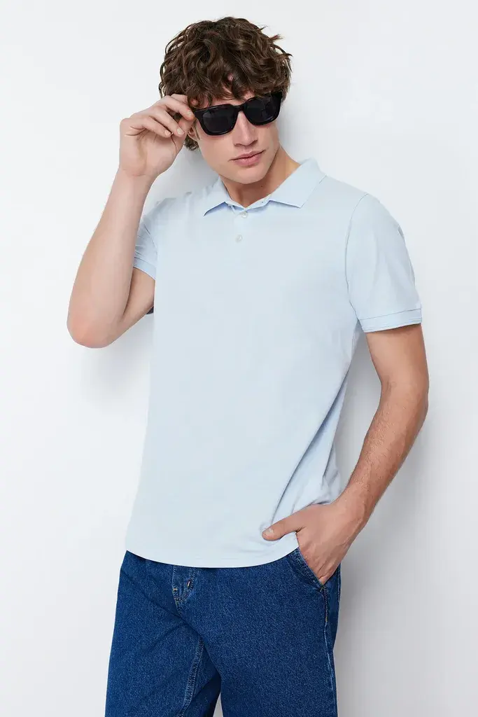 Trendyol Muška majica TMNSS20PO0009, Plava