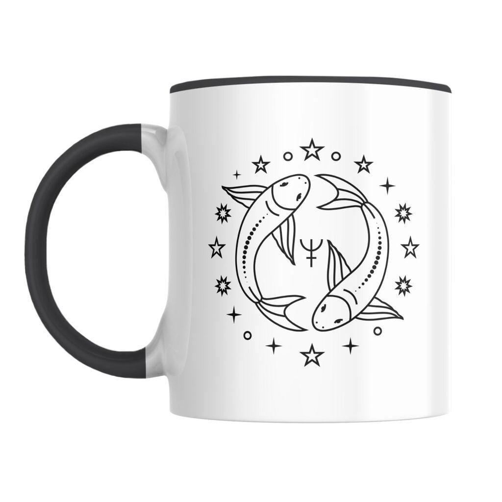 Šolja Horoskop Ribe, 330 ml, Bela