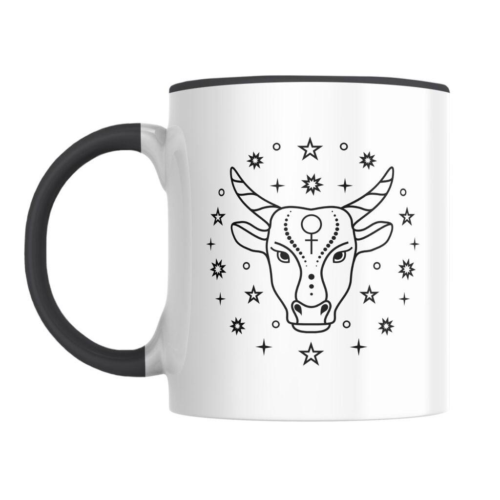 Šolja Horoskop Bik, 330 ml, Bela