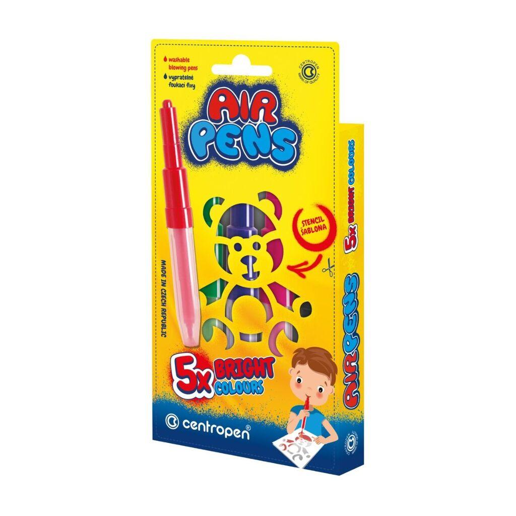 Centropen Set duvajućih flomastera, Bright, 5 komada