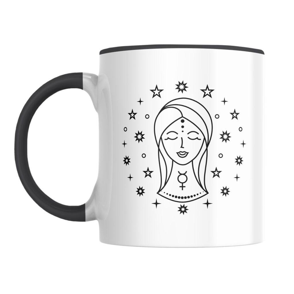 Šolja Horoskop Devica, 330 ml, Bela