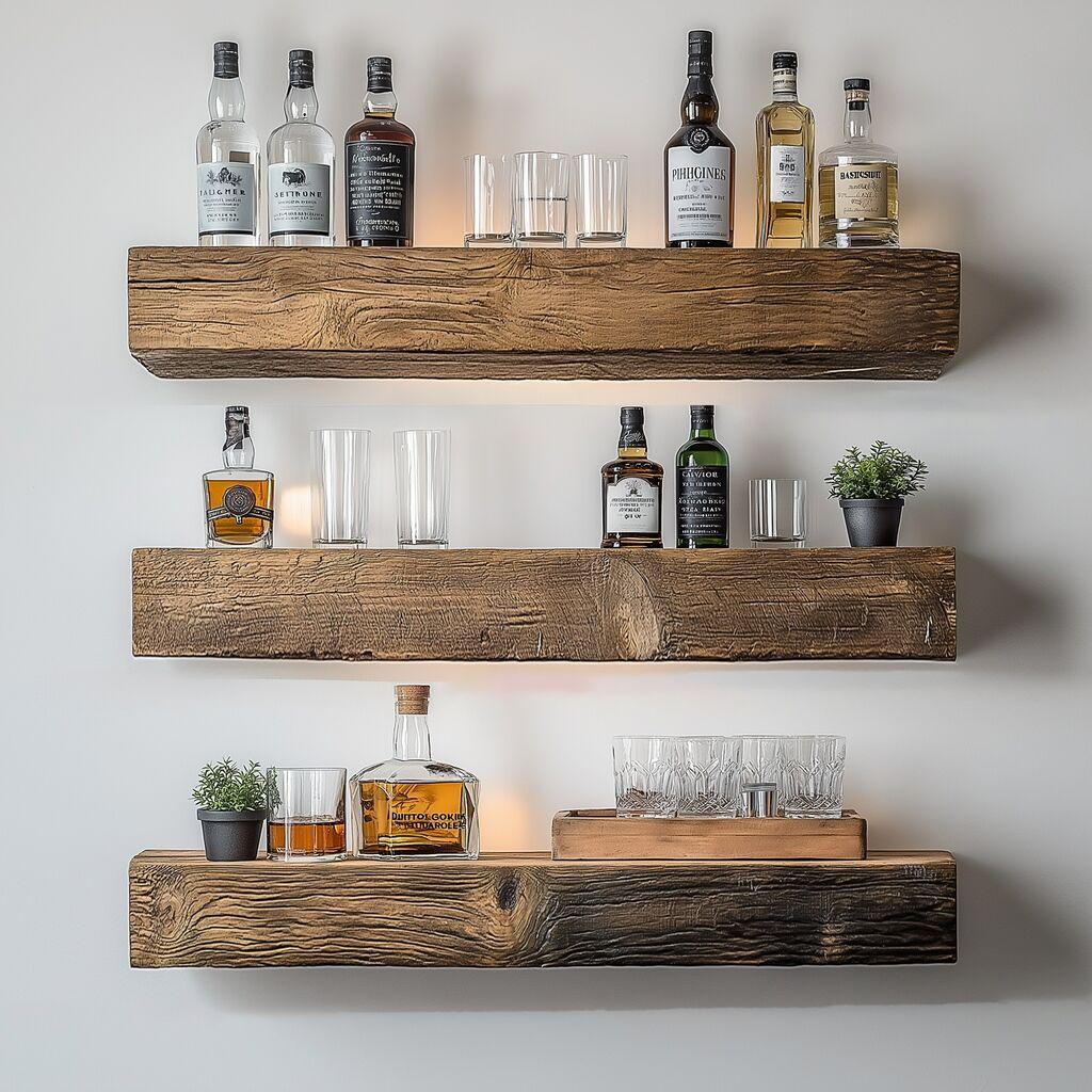 Hanah Home Set zidnih polica Raf274, 3 komada, Braon