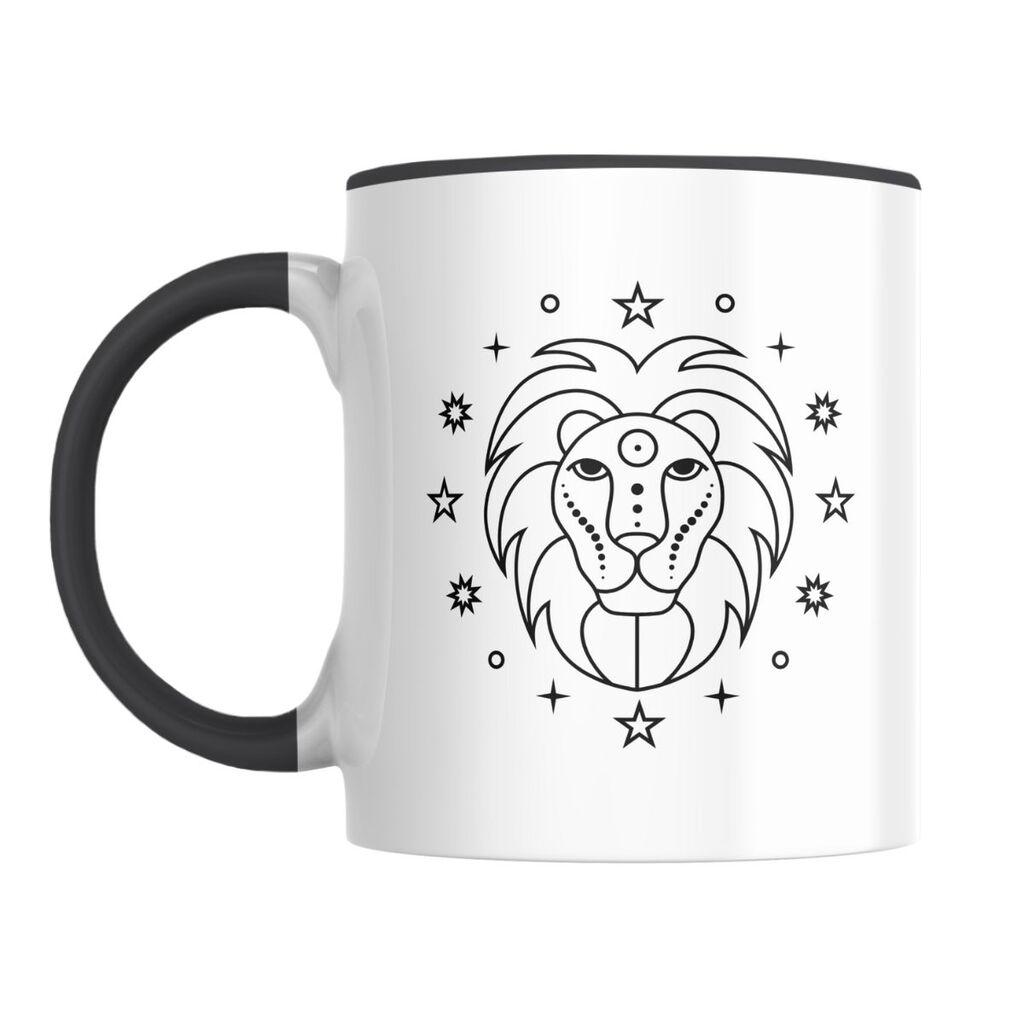 Šolja Horoskop Lav, 330 ml, Bela