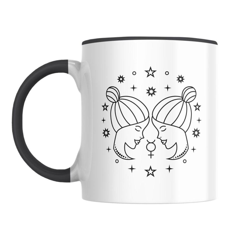 Šolja Horoskop Blizanci, 330 ml, Bela