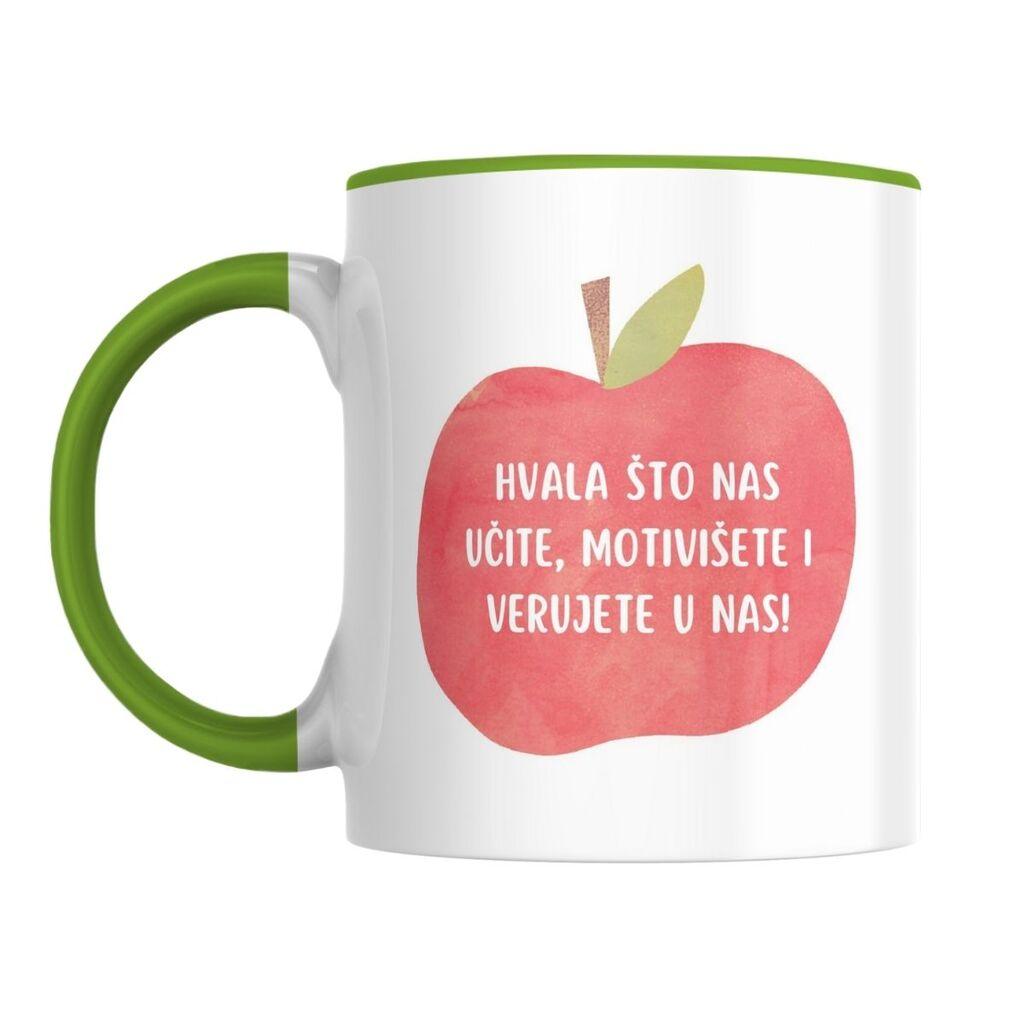 Šolja Hvala vam što nas učite, motivišete i verujete u nas!, 330 ml, Bela