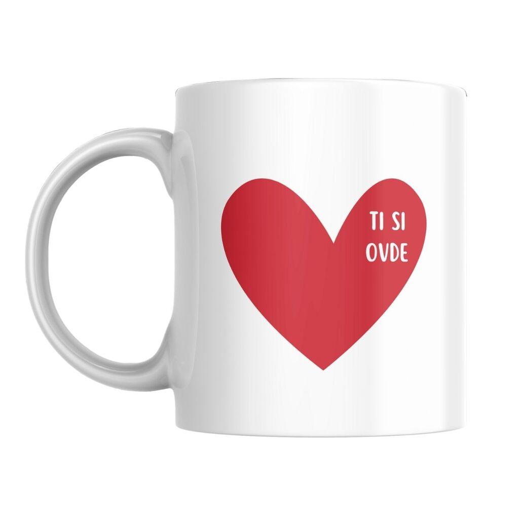 Šolja Ti si ovde – Ovde si ti, 330 ml, Bela