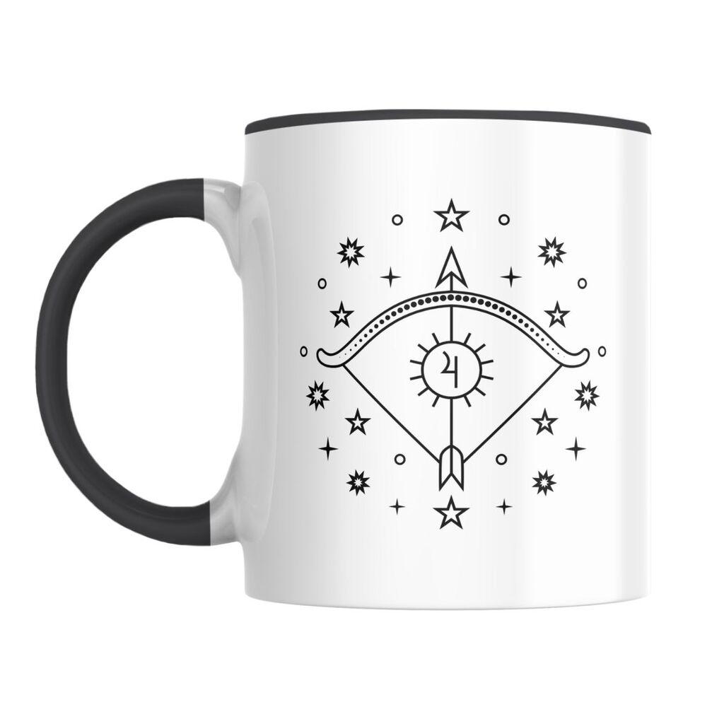 Šolja Horoskop Strelac, 330 ml, Bela